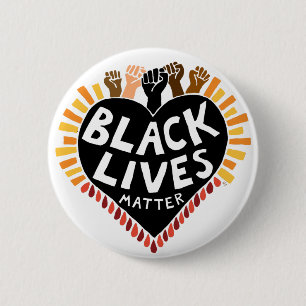 Badge Rond 5 Cm Bouton Noir Lives Matton