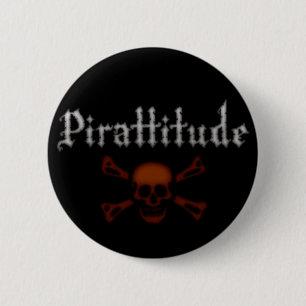 Badge Rond 5 Cm Bouton noir Pirattitude