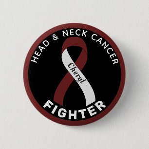 Badge Rond 5 Cm Bouton noir pour Lutte contre le cancer de la têt