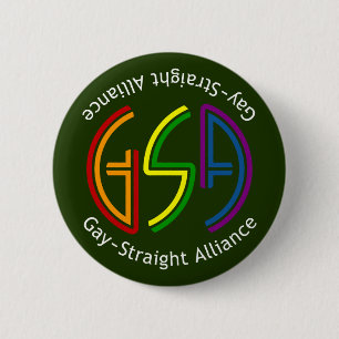 Badge Rond 5 Cm Bouton noir rond GSA Neon
