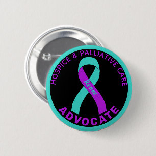 Badge Rond 5 Cm Bouton noir ruban de soins d'accueil et de soins p