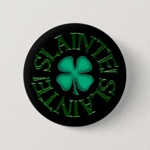 Badge Rond 5 Cm Bouton noir Slainte
