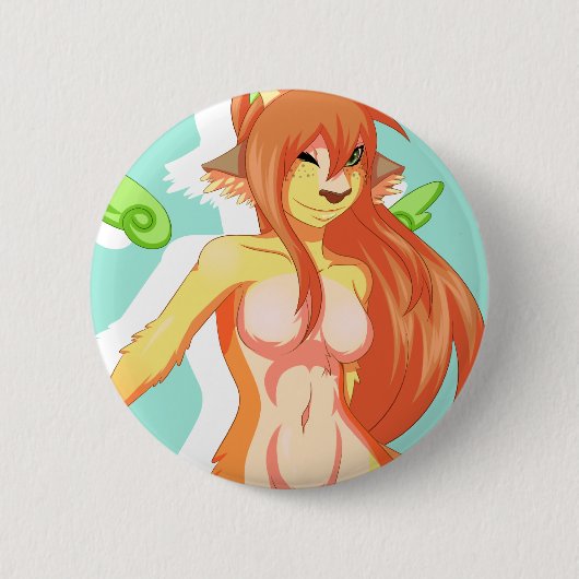 Badge Rond 5 Cm Bouton noisette (Devant)