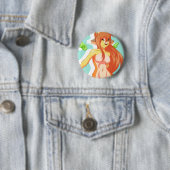 Badge Rond 5 Cm Bouton noisette (En situation)