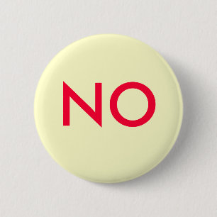 Badge Rond 5 Cm Bouton - NON