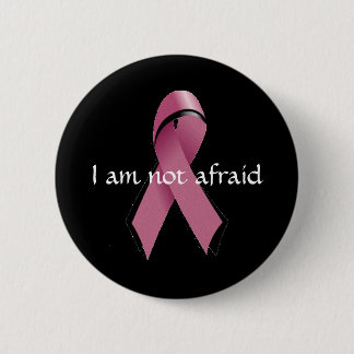 Badge Rond 5 Cm Bouton non effrayé de noir