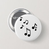 Badge Rond 5 Cm bouton notes de musique (Devant & derrière)