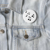 Badge Rond 5 Cm bouton notes de musique (En situation)