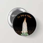 Badge Rond 5 Cm Bouton Notre Dame de Fatima Procession des bougies (Devant & derrière)