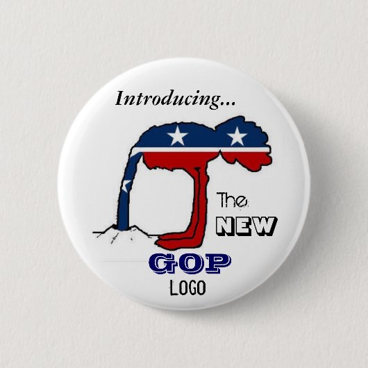 Badge Rond 5 Cm Bouton Nouveau logo GOP (Devant)