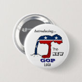 Badge Rond 5 Cm Bouton Nouveau logo GOP (Devant & derrière)