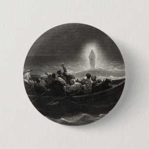 Badge Rond 5 Cm Bouton "Nuit sur la mer de Galilée"