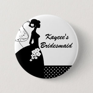 Badge Rond 5 Cm Bouton nuptiale de demoiselle d'honneur de partie
