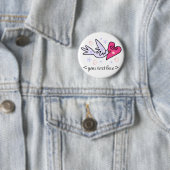 Badge Rond 5 Cm Bouton nuptiale de partie (En situation)