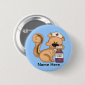 Badge Rond 5 Cm Bouton Nurse (Devant & derrière)
