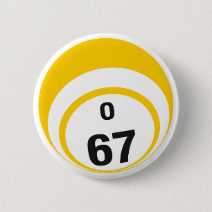 Badge Rond 5 Cm Bouton O67 Bingo Ball