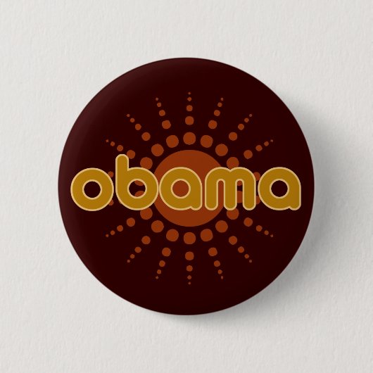 BADGE ROND 5 CM BOUTON - OBAMA (Devant)