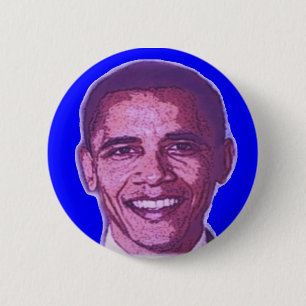 Badge Rond 5 Cm Bouton OBAMA