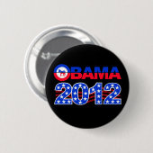 Badge Rond 5 Cm Bouton OBAMA 2012 (Devant & derrière)