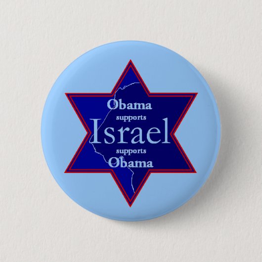 Badge Rond 5 Cm Bouton Obama ISRAEL (Devant)