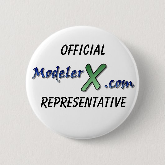 Badge Rond 5 Cm Bouton officiel de représentant de ModelerX.com (Devant)