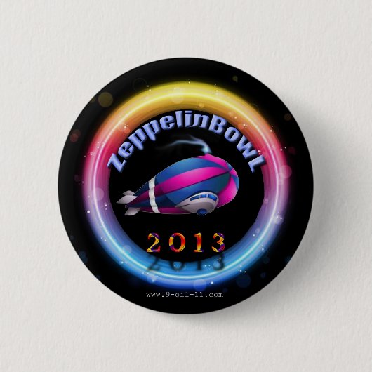 Badge Rond 5 Cm Bouton officiel de ZeppelinBowl 2013 (Devant)