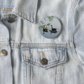 Badge Rond 5 Cm Bouton Oies sauvages (En situation)