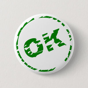 Badge Rond 5 Cm Bouton Ok
