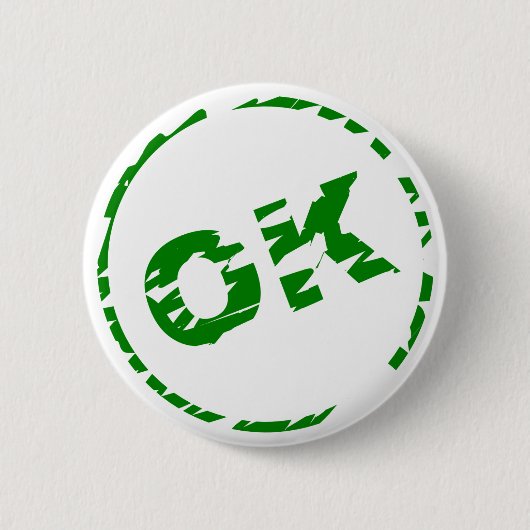 Badge Rond 5 Cm Bouton Ok (Devant)