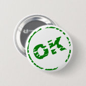 Badge Rond 5 Cm Bouton Ok (Devant & derrière)
