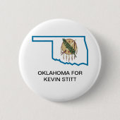 Badge Rond 5 Cm Bouton OKLAHOMA pour KEVIN STITT (Devant)