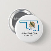 Badge Rond 5 Cm Bouton OKLAHOMA pour KEVIN STITT (Devant & derrière)