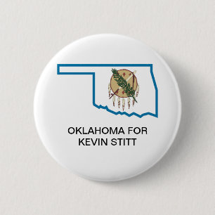 Badge Rond 5 Cm Bouton OKLAHOMA pour KEVIN STITT