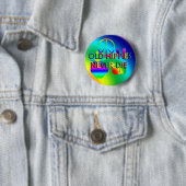 Badge Rond 5 Cm Bouton Old Hippies Never Die (En situation)