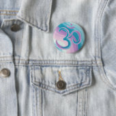 Badge Rond 5 Cm Bouton Om (En situation)