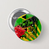 Badge Rond 5 Cm Bouton One Love Reggae Party (Devant & derrière)