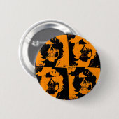 Badge Rond 5 Cm Bouton orange (Devant & derrière)
