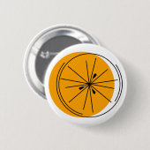 Badge Rond 5 Cm Bouton Orange Citrus (Devant & derrière)