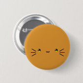 Badge Rond 5 Cm bouton orange de neko (Devant & derrière)