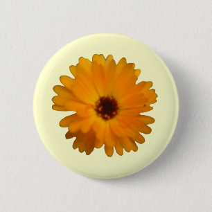 Badge Rond 5 Cm Bouton orange Marigold