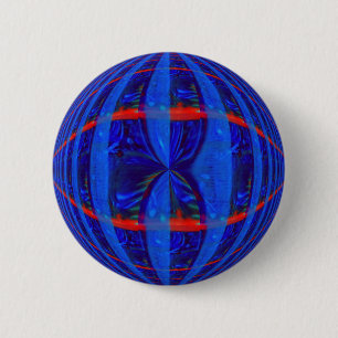 Badge Rond 5 Cm Bouton Orb bleu foncé rond