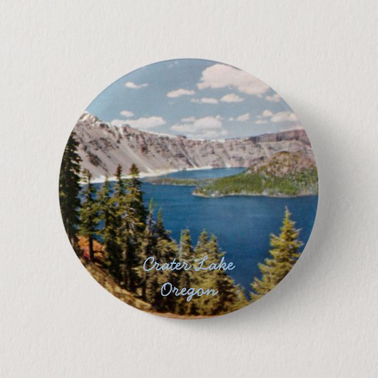Badge Rond 5 Cm Bouton Oregon du lac Crater (Devant)