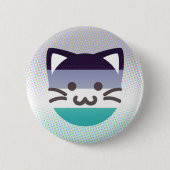 Badge Rond 5 Cm bouton orienté de chat de fierté d'aroace (Devant)