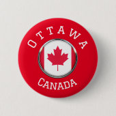Badge Rond 5 Cm Bouton - Ottawa Canada (Devant)