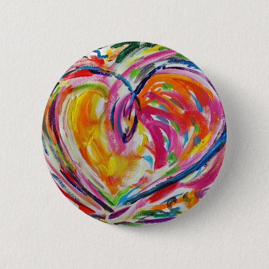Badge Rond 5 Cm Bouton ou épine du coeur de la joie (Devant)