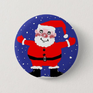 BADGE ROND 5 CM BOUTON OU INSIGNE DE PÈRE NOËL