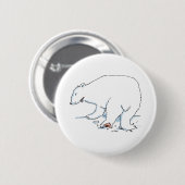 Badge Rond 5 Cm Bouton Ours polaire (Devant & derrière)