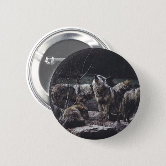 Badge Rond 5 Cm Bouton Pack Wolf (Devant & derrière)