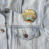 Badge Rond 5 Cm Bouton Pacock (En situation)