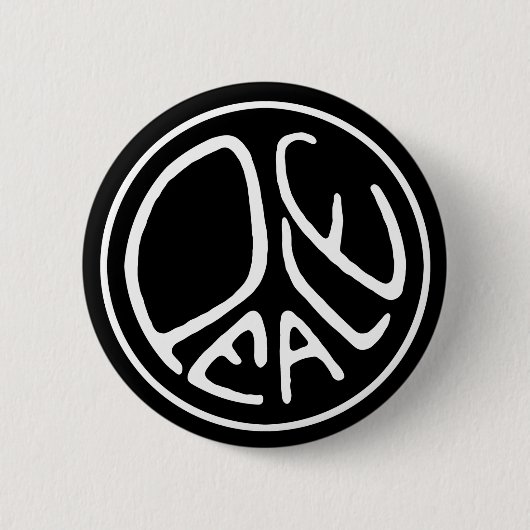Badge Rond 5 Cm Bouton Paix (Devant)